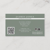 Elegant Eucalyptus Greenery Interior Designer Visitenkarte (Rückseite)