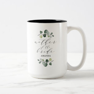 Elegant Eucalyptus Greenery Mutter der Braut Zweifarbige Tasse