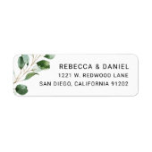 Elegant Eucalyptus Greenery Return Address Label (Vorne)