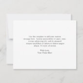 Elegant Eucalyptus Greenery Rustic Baby Shower Dankeskarte (Rückseite)