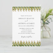 Elegant Eucalyptus Greenery Wedding Einladung (Stehend Vorderseite)