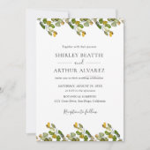 Elegant Eucalyptus Greenery Wedding Einladung (Vorderseite)