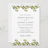 Elegant Eucalyptus Greenery Wedding Einladung (Rückseite)