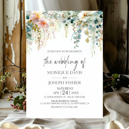 Elegant Eucalyptus Greenery Wedding Einladung