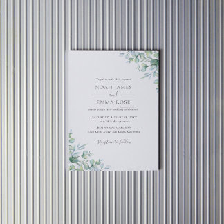 Elegant Eucalyptus Greenery Wedding Einladung