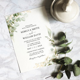 Elegant Eucalyptus Greenery Wedding Einladung