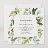 Elegant Eucalyptus Greenery Wedding Einladung (Vorderseite)