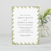 Elegant Eucalyptus Greenery Wedding  Einladung (Stehend Vorderseite)