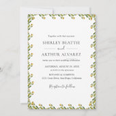 Elegant Eucalyptus Greenery Wedding  Einladung (Rückseite)