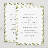 Elegant Eucalyptus Greenery Wedding  Einladung (Vorne/Hinten)
