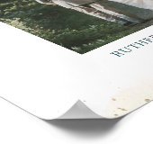 Elegant Eucalyptus Greenery Wedding Foto Poster (Ecke)