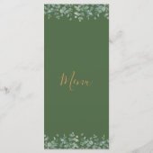 Elegant Eucalyptus Greenery Wedding Menükarte (Rückseite)