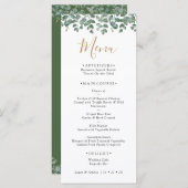 Elegant Eucalyptus Greenery Wedding Menükarte (Vorne/Hinten)