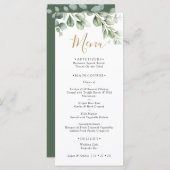 Elegant  Eucalyptus Greenery Wedding  Menükarte (Vorne/Hinten)