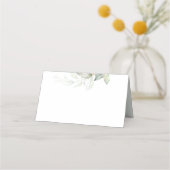 Elegant Eucalyptus Greenery Wedding Platzkarte (Rückseite)