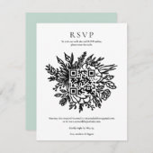 Elegant Eucalyptus Greenery Wedding QR Code UAWG I Einladung (Vorne/Hinten)