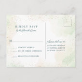 Elegant Eucalyptus Greenery Wedding RSVP Einladungspostkarte (Rückseite)