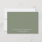 Elegant Eucalyptus Greenery Wedding RSVP Karte (Rückseite)