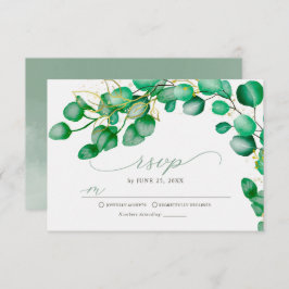 Elegant Eucalyptus Greenery Wedding RSVP Karte