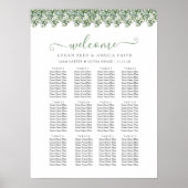 Elegant Eucalyptus Greenery Wedding Seating Chart Poster (Vorne)