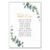 Elegant Eucalyptus Greenery Wedding Tischnummer (Rückseite)