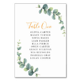 Elegant Eucalyptus Greenery Wedding Tischnummer