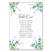 Elegant Eucalyptus Greenery Wedding Tischnummer (Vorderseite)