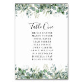 Elegant Eucalyptus Greenery Wedding Tischnummer (Rückseite)