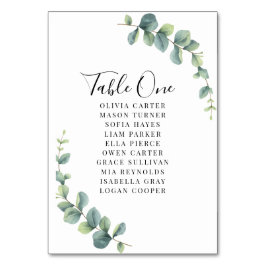 Elegant Eucalyptus Greenery Wedding Tischnummer