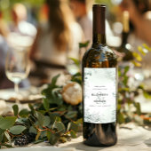 Elegant Eucalyptus Greenery Wedding Weinetikett