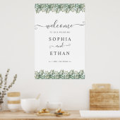Elegant Eucalyptus Greenery Wedding Welcome sign Poster (Küche)