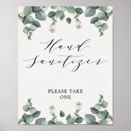 Elegant Eucalyptus Hand Sanitizer-Zeichen Poster