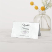 Elegant Eucalyptus & Lavender Rustic Boho Wedding Platzkarte (Rückseite)