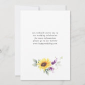 Elegant Eucalyptus Lavender Wedding Save The Date (Rückseite)