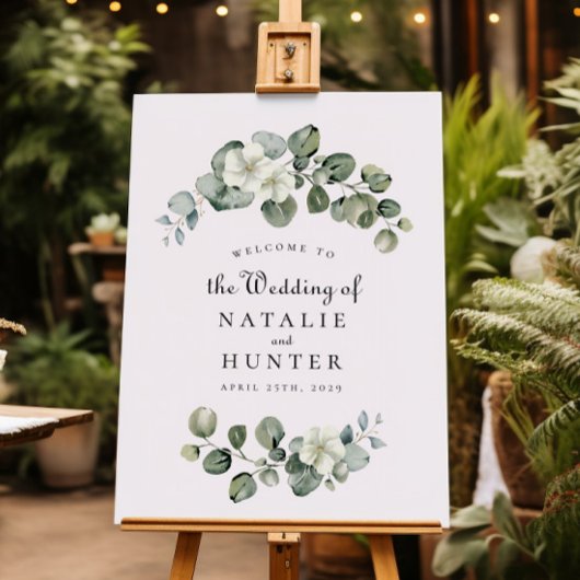 Elegant Eucalyptus Leaf Arch Greeneria Wedding Sig Poster