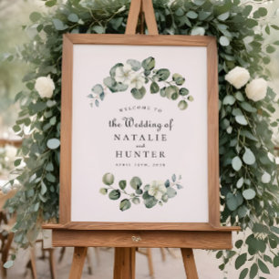 Elegant Eucalyptus Leaf Arch Greeneria Wedding Sig Poster