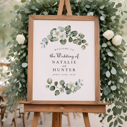 Elegant Eucalyptus Leaf Arch Greeneria Wedding Sig Poster