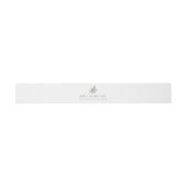 Elegant Eucalyptus Leaf Foliage Wedding Einladungsbanderole (Flach)