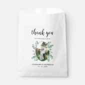 Elegant Eucalyptus leaf Foto Wedding Vielen Dank Geschenktütchen (Vorderseite)