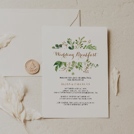 Elegant Eucalyptus Leaf Greenerenerity Wedding Bre Einladung