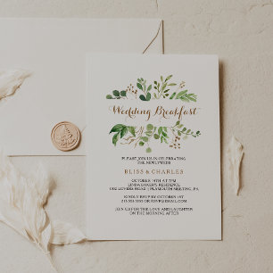 Elegant Eucalyptus Leaf Greenerenerity Wedding Bre Einladung
