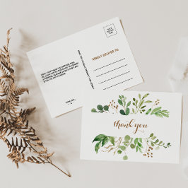 Elegant Eucalyptus Leaf Greenerenery Vielen Dank Postkarte