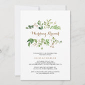 Elegant Eucalyptus Leaf Greenerity Wedding Brunch Einladung (Vorderseite)
