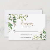 Elegant Eucalyptus Leaf Greenery Rsvp Card (Vorderseite)