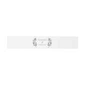 Elegant Eucalyptus Leaf Personalisiert Wedding Einladungsbanderole (Flach)