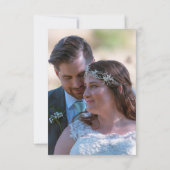 Elegant Eucalyptus Leaf Script Foto Vielen Dank Dankeskarte (Rückseite)