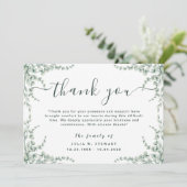 Elegant Eucalyptus Moderne Beerdigung Danke Karte (Stehend Vorderseite)