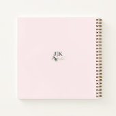 Elegant Eucalyptus Modernes Script Foto Gästebuch Notizblock (Rückseite)