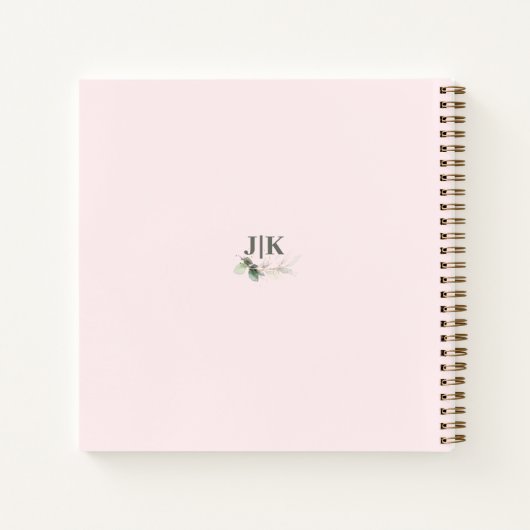 Elegant Eucalyptus Modernes Script Foto Gästebuch Notizblock (Rückseite)