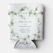 Elegant Eucalyptus Monogram Wedding Gift Dosenkühler (Vorderseite)